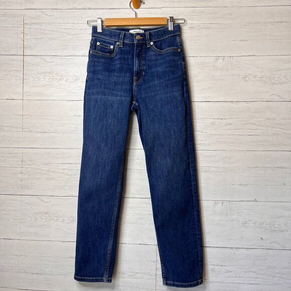 Spanx Jeans Womens Size XS/S Blue Slim Straight Medium Indigo Stretch 21272R - Picture 1 of 16